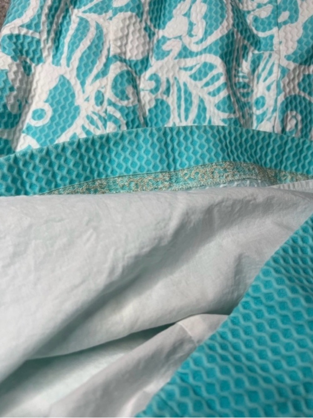 Lilly Pulitzer Pearl Cut Out Halter Shift Dress Size 2 turquoise White Beach - Picture 8 of 10